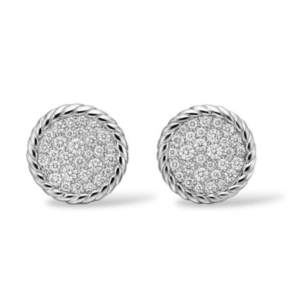 David Yurman Pave Diamond Elements Button Stud Ea… - image 2